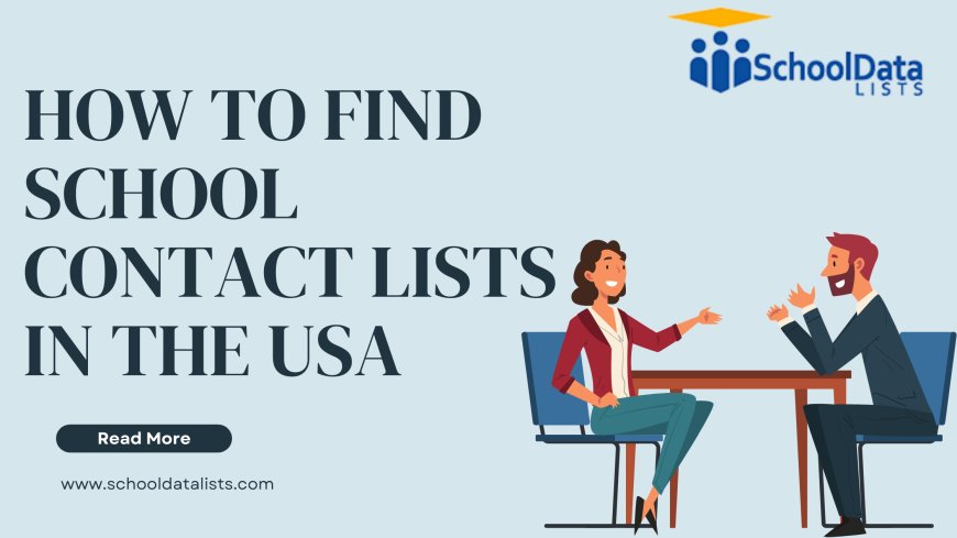 How to Find School Contact Lists in the USA