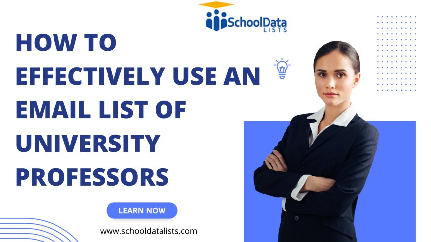 How to Effectively Use an Email List of University Professors