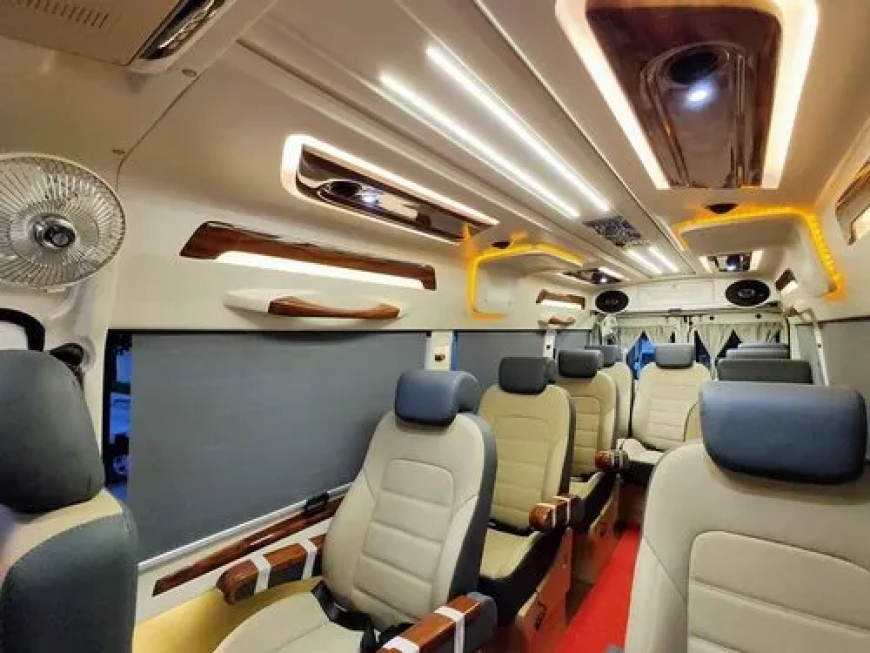 Uncover the Majesty of a 16 Seater Maharaja Tempo Traveller in Delhi