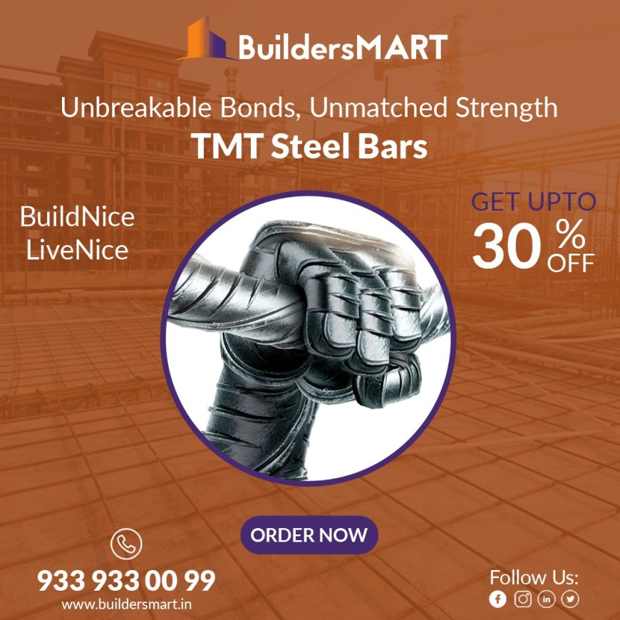 Buy TMT Steel Bar at Best Price Online in Hyderabad today.