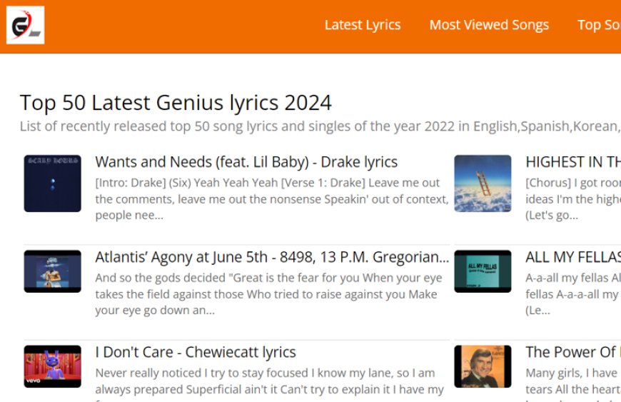 Top tranding 7 fully free lyrics website in 2024