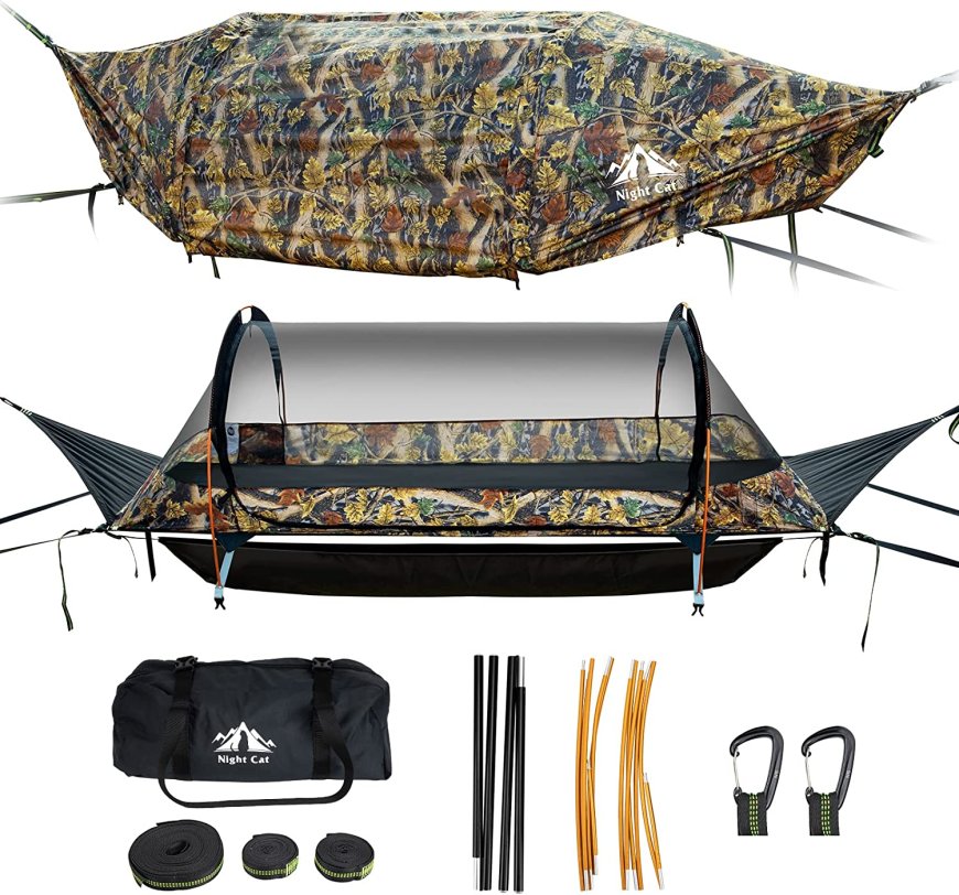 Ultimate Camping Comfort: 3-Man Tent Waterproof and Hammock with Mosquito Net and Rainfly