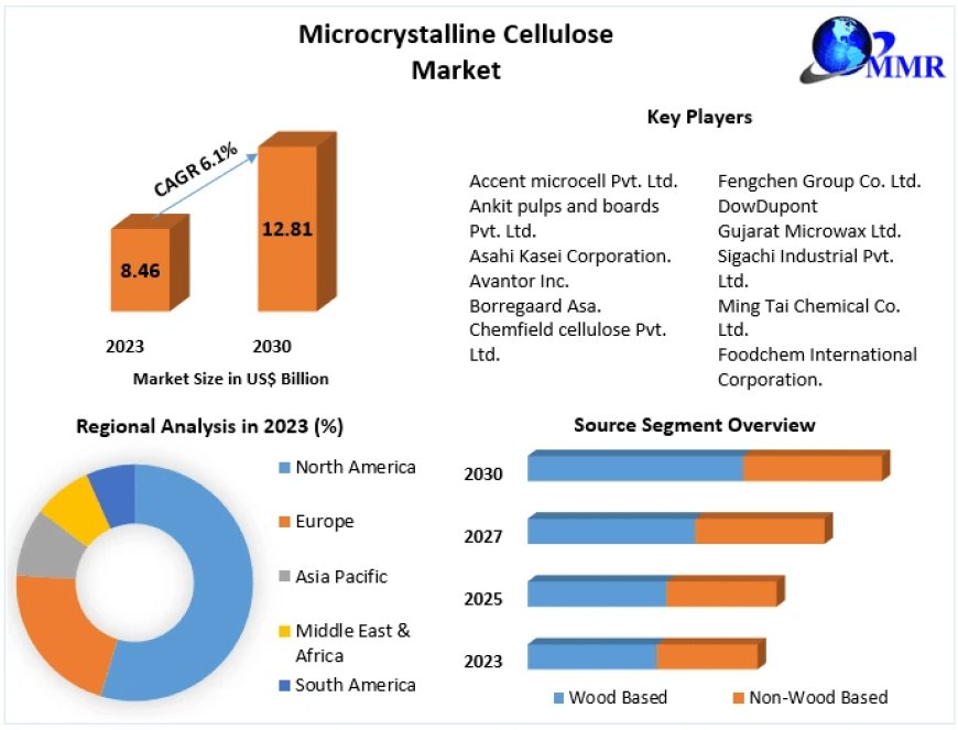 Microcrystalline Cellulose Market Size by Top Countries Data, Industry Analysis by Regions 2030