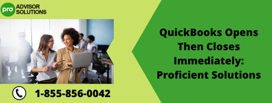 QuickBooks Opens Then Closes Immediately: Proficient Solutions