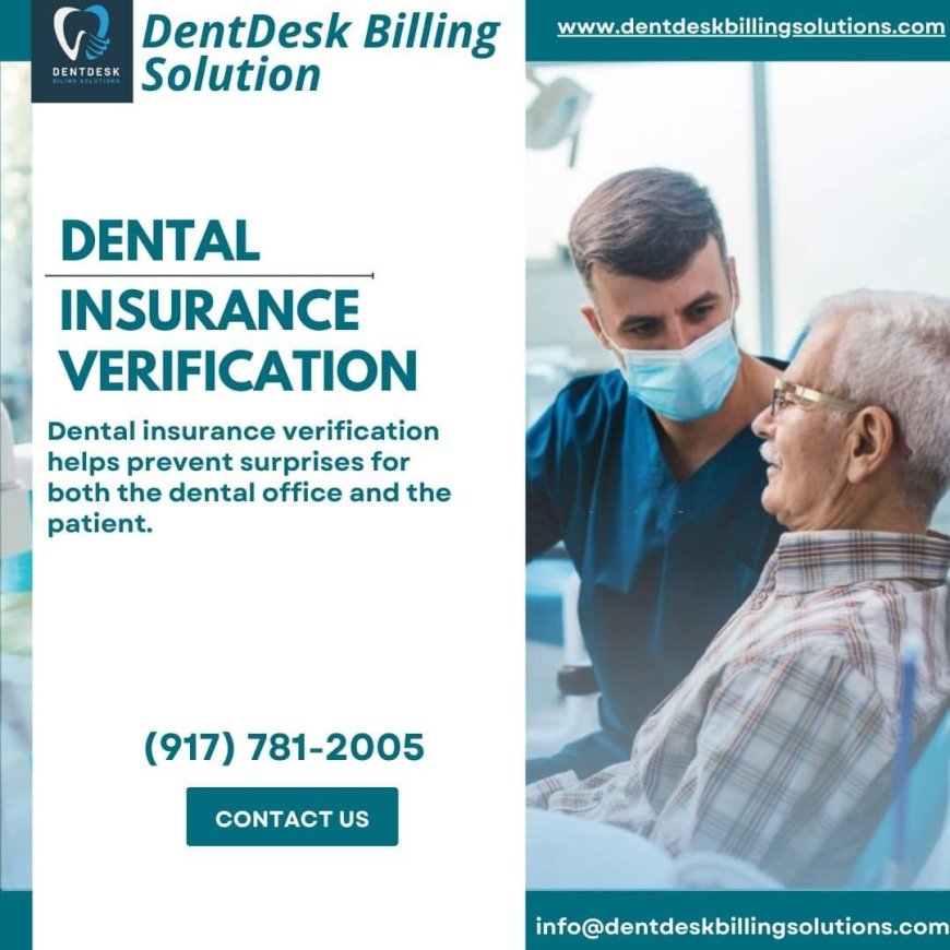 Dental insurance verification services with dentdesk
