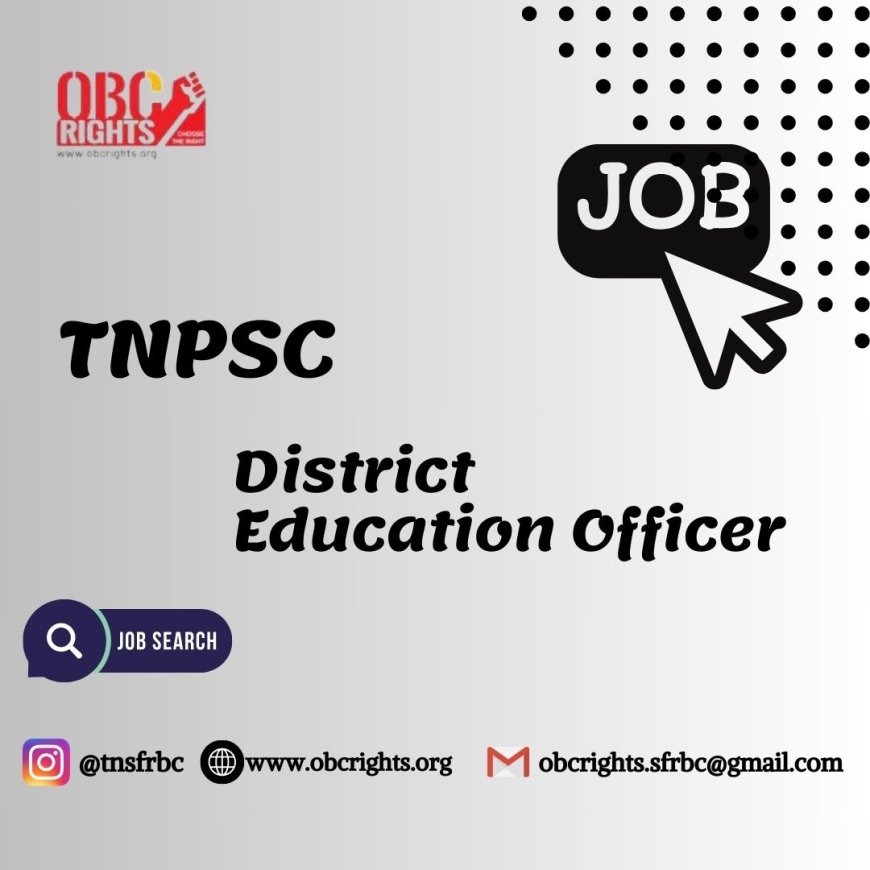 How to become a District Educational Officer in Tamil Nadu