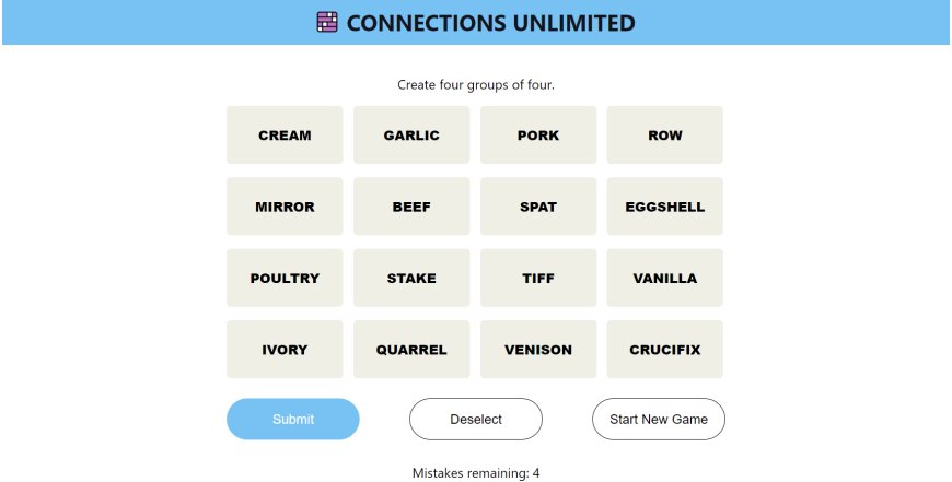 Play Connection NYT Game