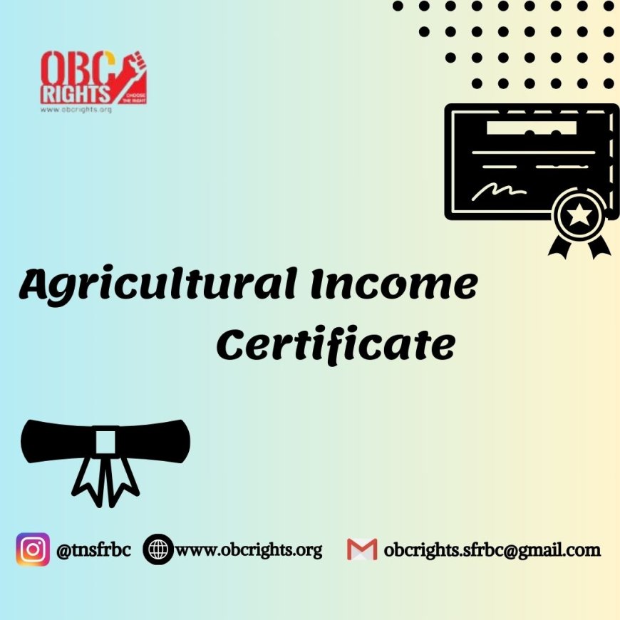 How to get an Agriculture income certificate through online