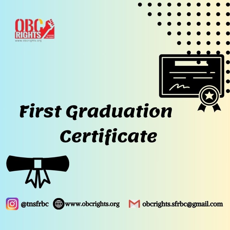 The First Graduation Certificate application needs documents