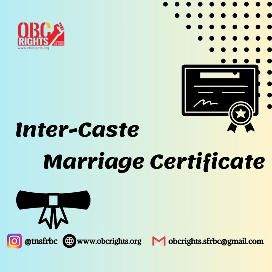 how to get Inter caste Marriage Certificate in Tamil Nadu