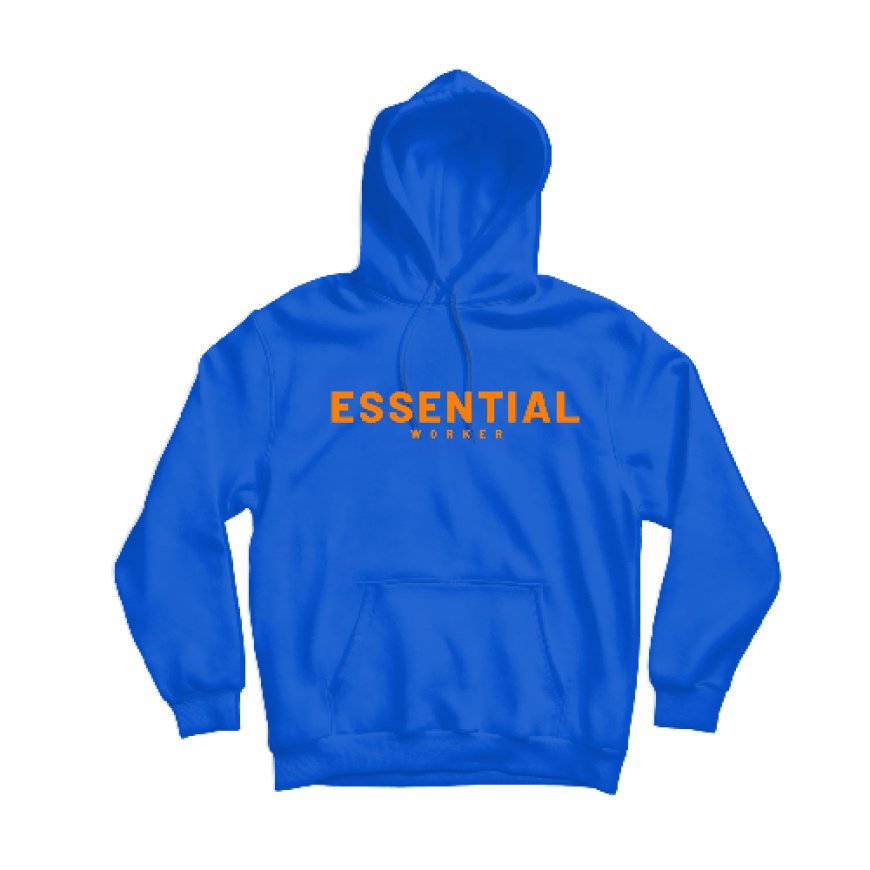 Unlock Comfort and Style with Our Blue Essentials Hoodie - Limited Time Offer!