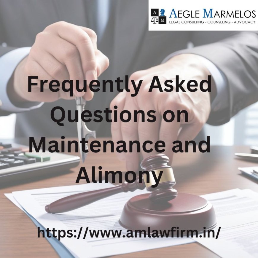 Frequently Asked Questions on Maintenance and Alimony