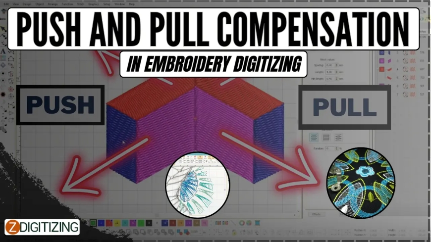 Push And Pull Compensation In Embroidery Digitizing