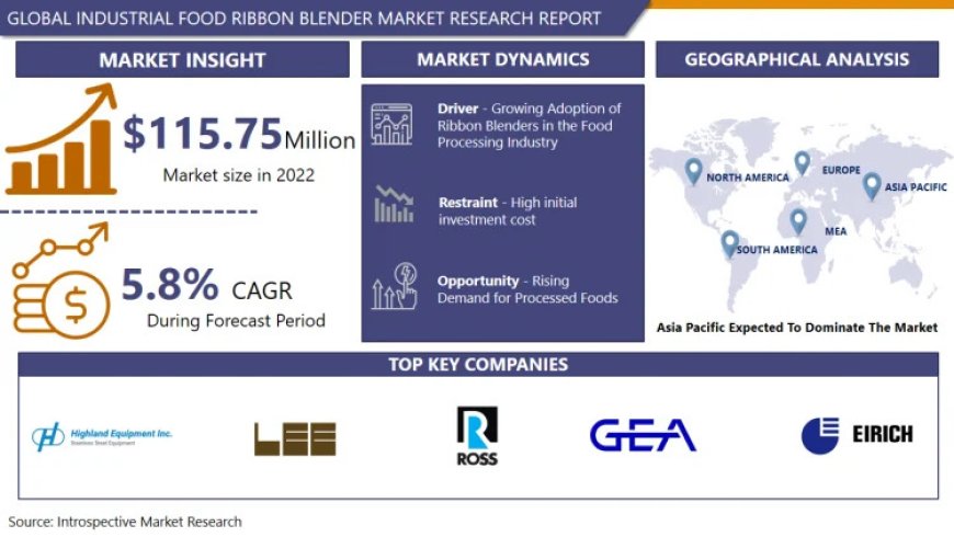 Industrial Food Ribbon Blender Market by Market Trends, Active Modernization in Technology in the Forecast By 2032 | IMR