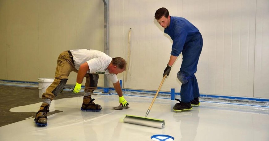 Professional installation services for showroom flooring in San Diego